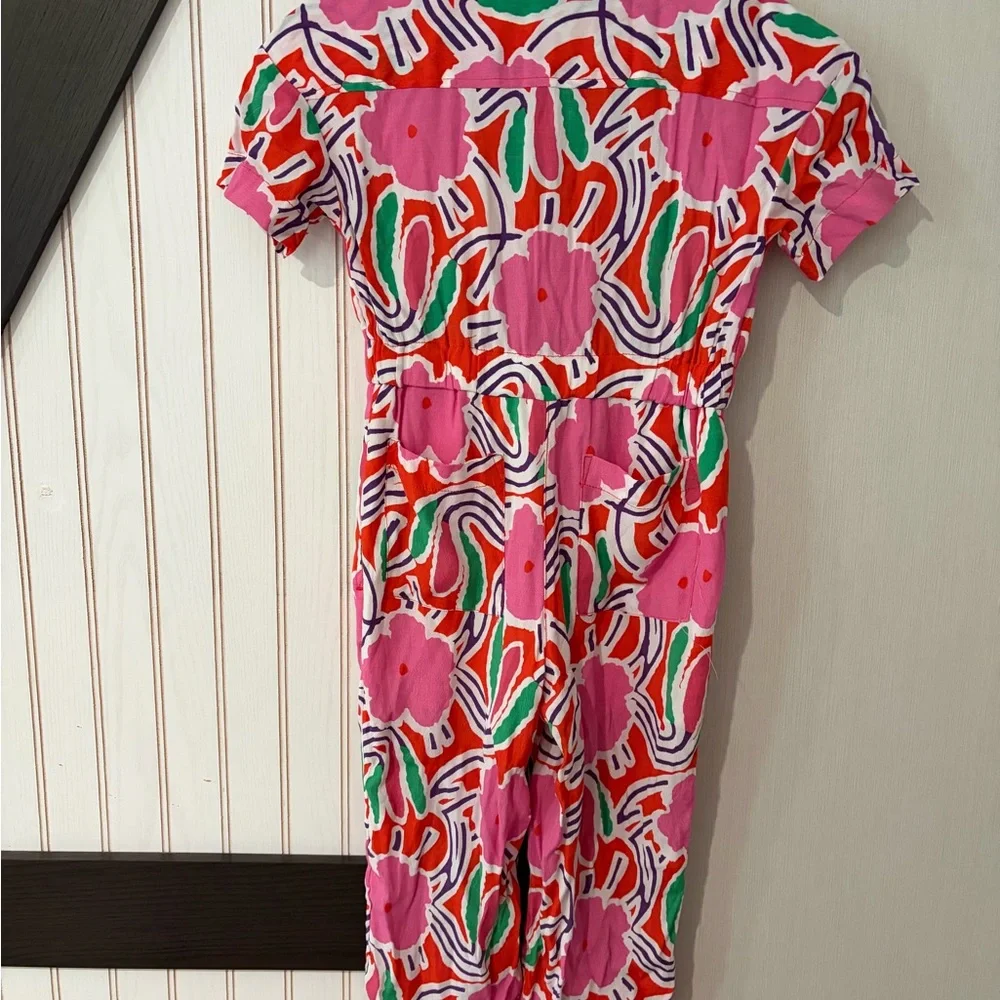 Diane Von Furstenberg XS 4-5 Girls Pink Floral Groove Button Front For Target